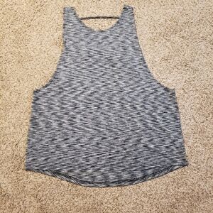 Maurices In Motion Open Back Workout Tank Top Grey Top Pink Cross Straps Size XL